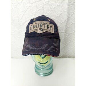 Mossy Oak Country USA Flag Brim Trim Trucker Snapback Hat